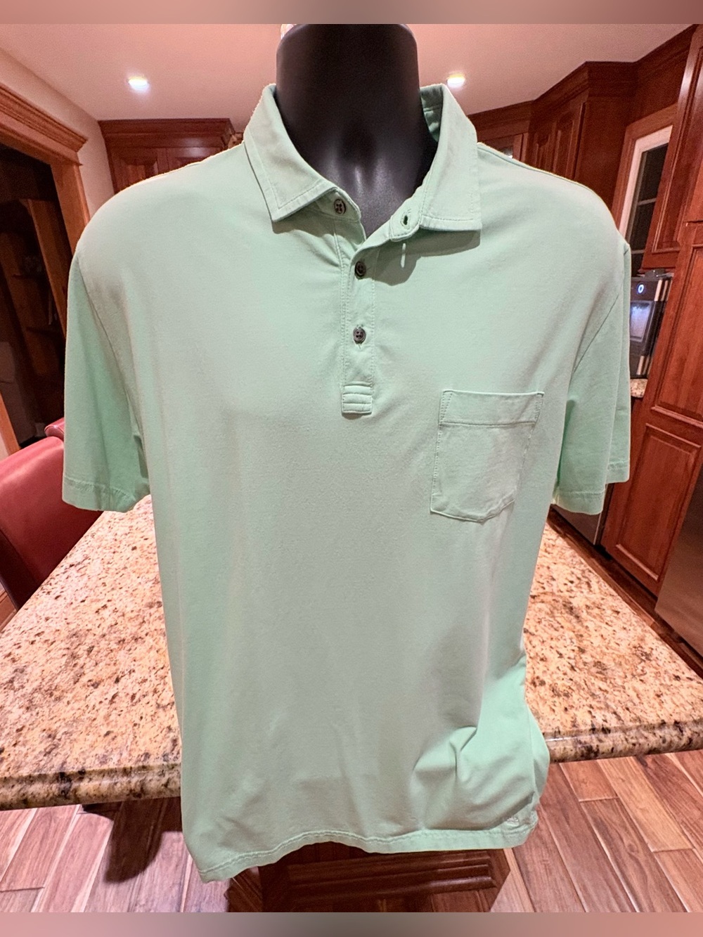 Peter Millar Mint Green Polo with Chest Pocket& logo.